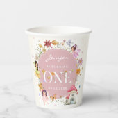 ボホワイルドフラワーフェアリー1st誕生日パーティー 紙コップ (正面)