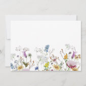 ボホワイルドフラワーフォトガールバプテスマ 招待状 (裏面)