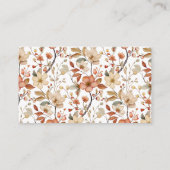 ボホワイルドフラワーフローラおむつラッフルベビーシャワー エンクロージャーカード (裏面)