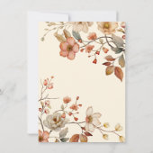 ボホワイルドフラワーフローラのベビー願い 招待状 (裏面)