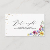 ボホワイルドフラワーフローラデートのナイトカード エンクロージャーカード (正面)