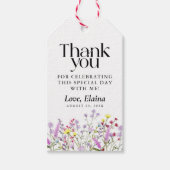 ボホワイルドフラワーフローラブライダルシャワーの恩恵 ギフトタグ (正面)