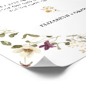 ボホワイルドフラワーフローラブライダルシャワーデイトナイト ポスター (角)