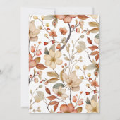 ボホワイルドフラワーフローラベビーシャワーサンキューカード サンキューカード (裏面)