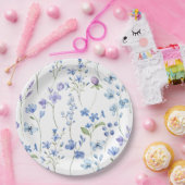 ボホワイルドフラワーフローラベビーシャワー紙プレート ペーパープレート (パーティー)