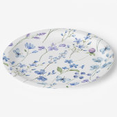 ボホワイルドフラワーフローラベビーシャワー紙プレート ペーパープレート (アングル)