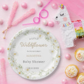 ボホワイルドフラワーフローラベビーシャワー紙プレート ペーパープレート (パーティー)