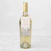 ボホワイルドフラワーフローラベビーシャワー ボトルネックタグ (ボトル)