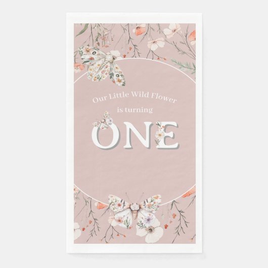 ボホワイルドフラワーフローラベビー誕生日 (正面)