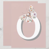 ボホワイルドフラワーフローラベビー誕生日 (正面/裏面)