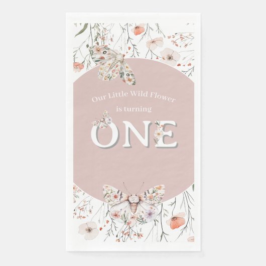 ボホワイルドフラワーフローラベビー誕生日 (正面)