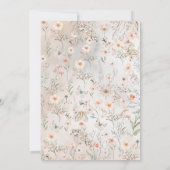 ボホワイルドフラワーフローラベビー誕生日 招待状 (裏面)