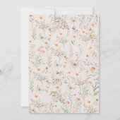 ボホワイルドフラワーフローラベビー誕生日 招待状 (裏面)