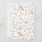 ボホワイルドフラワーフローラベビー誕生日 招待状 (裏面)