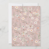 ボホワイルドフラワーフローラベビー誕生日 招待状 (裏面)