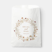 ボホワイルドフラワーフローラルバタフライウェディング フェイバーバッグ (正面)