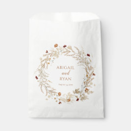 ボホワイルドフラワーフローラルバタフライウェディング フェイバーバッグ