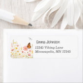 ボホワイルドフラワーフローラ差出人住所 ラベル (インサイチュ)