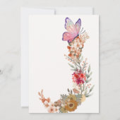 ボホワイルドフラワーフローラ結婚式招待状 招待状 (裏面)