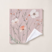 ボホワイルドフラワーフローラ蝶 バスタオルセット (ウォッシュタオル)