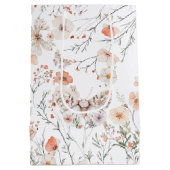 ボホワイルドフラワーフローラ蝶 ミディアムペーパーバッグ (裏面)