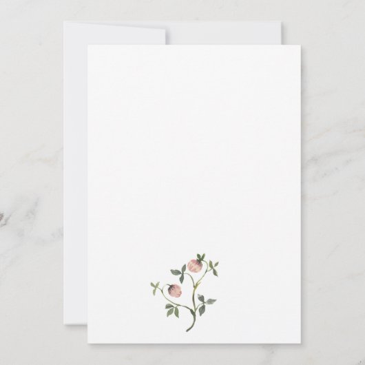 ボホワイルドフラワーフローラ誕生日 招待状 (裏面)