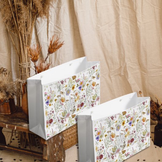 ボホワイルドフラワーフローラ ラージペーパーバッグ
