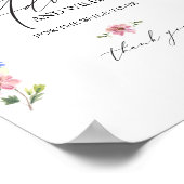 ボホワイルドフラワーブライダルシャワーアドバイスカードサイン ポスター (角)