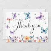 ボホワイルドフラワーブライダルシャワーサンキューカード 案内状 (正面)