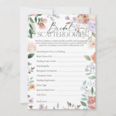 ボホワイルドフラワーブライダルシャワースキャッタリズゲーム 招待状 (正面)
