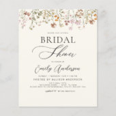 ボホワイルドフラワーブライダルシャワースクリプト招待状 (正面)