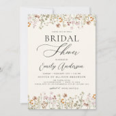 ボホワイルドフラワーブライダルシャワースクリプト 招待状 (正面)