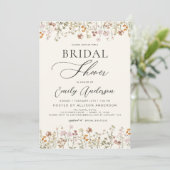 ボホワイルドフラワーブライダルシャワースクリプト 招待状 (スタンド正面)