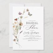 ボホワイルドフラワーブライダルシャワースクリプト 招待状 (正面)