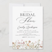 ボホワイルドフラワーブライダルシャワースクリプト 招待状 (正面)