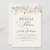 ボホワイルドフラワーブライダルシャワースクリプト 招待状 (正面)