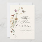 ボホワイルドフラワーブライダルシャワースクリプト 招待状 (正面)