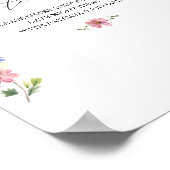 ボホワイルドフラワーブライダルシャワーデイトナイトジャールサイン ポスター (角)