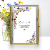 ボホワイルドフラワーブライダルシャワーデイトナイトジャールサイン ポスター