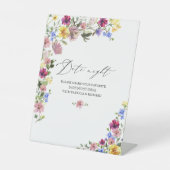 ボホワイルドフラワーブライダルシャワーデイトナイトジャールサイン 台座サイン (正面)