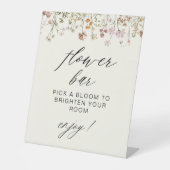 ボホワイルドフラワーブライダルシャワーフラワーバー 台座サイン (正面)