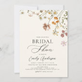 ボホワイルドフラワーブライダルシャワーフローラガーデン 招待状 (正面)