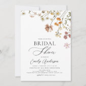 ボホワイルドフラワーブライダルシャワーフローラガーデン 招待状 (正面)