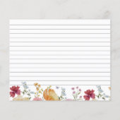 ボホワイルドフラワーブライダルシャワーレシピカード (裏面)