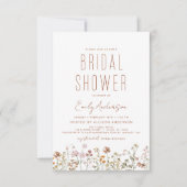 ボホワイルドフラワーブライダルシャワー写真招待状 招待状 (正面)