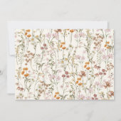 ボホワイルドフラワーブライダルシャワー写真招待状 招待状 (裏面)