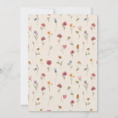 ボホワイルドフラワーブライダルシャワー招待 招待状 (裏面)