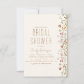 ボホワイルドフラワーブライダルシャワー開花ガーデン 招待状 (正面)