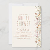 ボホワイルドフラワーブライダルシャワー開花ガーデン 招待状 (正面)