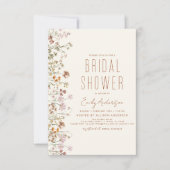 ボホワイルドフラワーブライダルシャワー開花ガーデン 招待状 (正面)